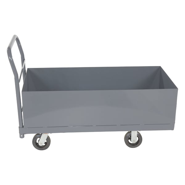 Vestil Steel Heavy Duty Deep Box Platform Truck 24x48 12in Sides 2000 Lb. Capacity, Gray DBPT-2448-12 - main